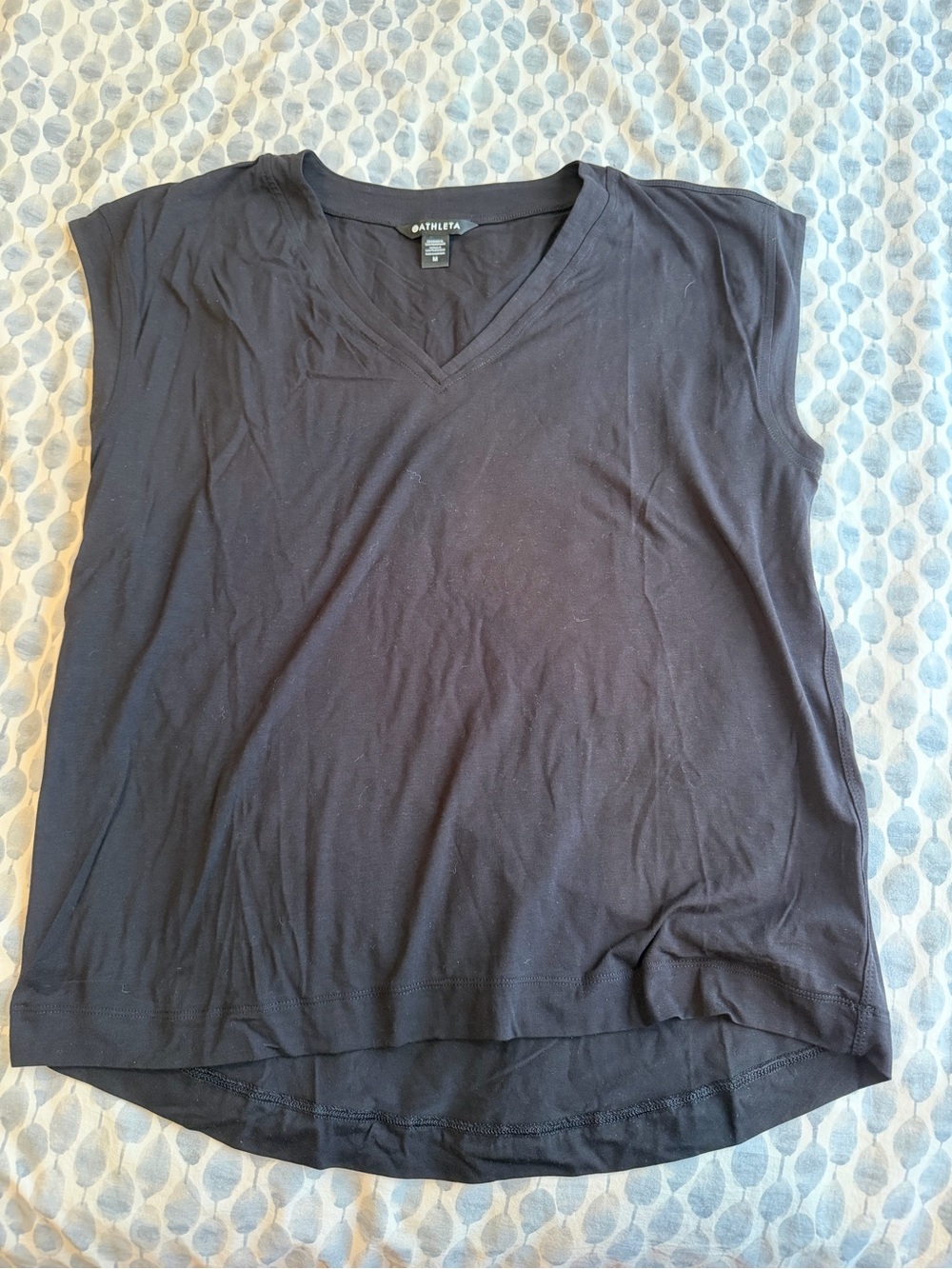 Athleta Black V-Neck Sleeveless Tank- never worn